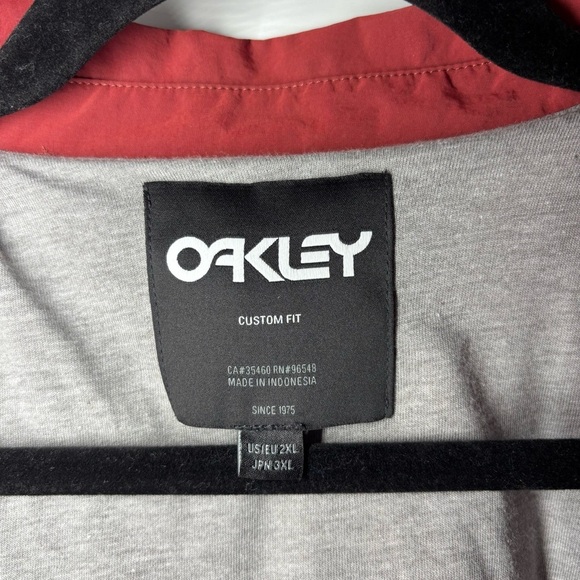 Oakley Jacket Mens XXL Icon Coach Nylon Button Up Sleeve Spellout Performance - Picture 2 of 4